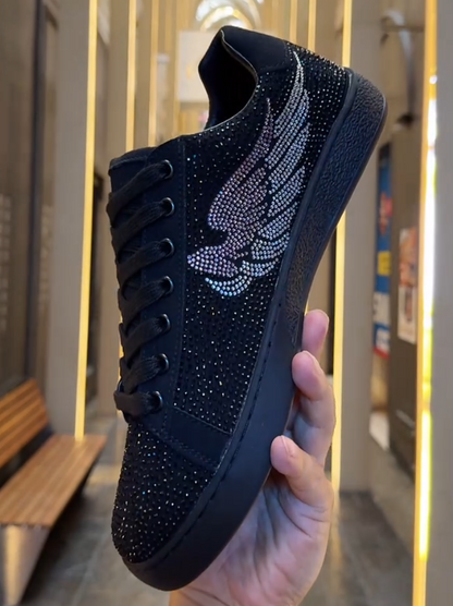 Men's Diamond Studded Wing Casual Shoes