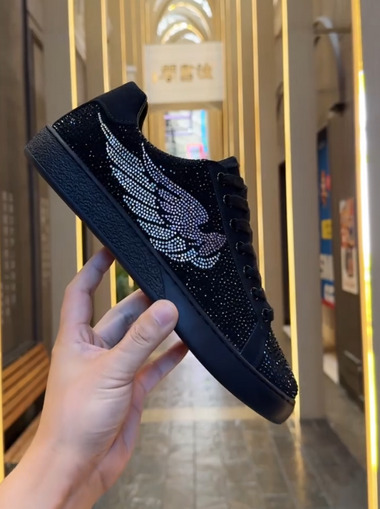 Men's Diamond Studded Wing Casual Shoes