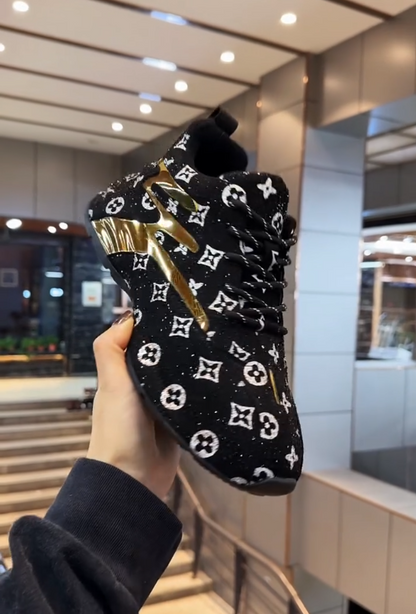Men's Luxury Patterned Sparkling Diamond Casual Shoes