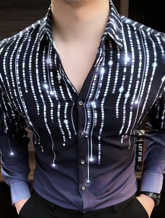 Men's Starlight Shining Long Sleeve Shirt