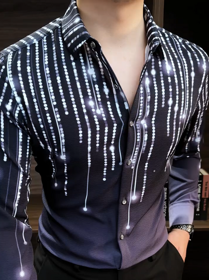 Men's Starlight Shining Long Sleeve Shirt