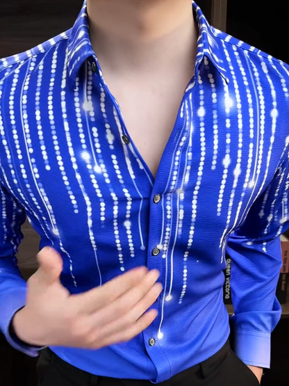 Men's Starlight Shining Long Sleeve Shirt