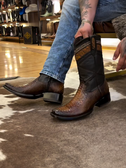Rustic Rodeo Rider Cowboy Boots