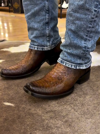 Rustic Rodeo Rider Cowboy Boots