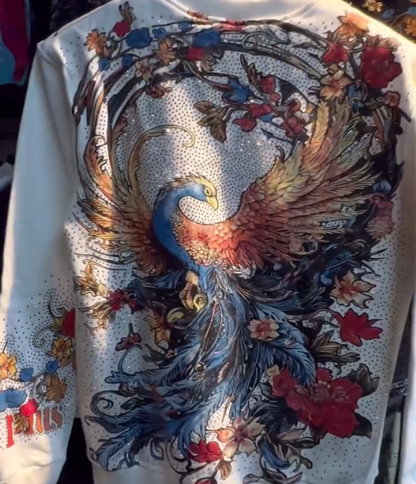 Phoenix Flower Pullover Long Sleeve