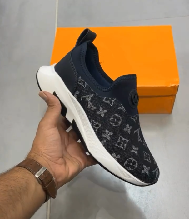 Monogram Denim Slip-On Sneakers