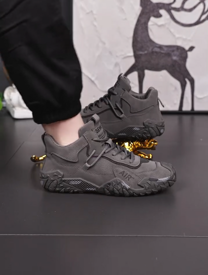 Grey Hiking-Style Air Sneakers