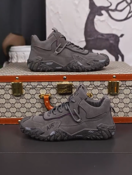 Grey Hiking-Style Air Sneakers