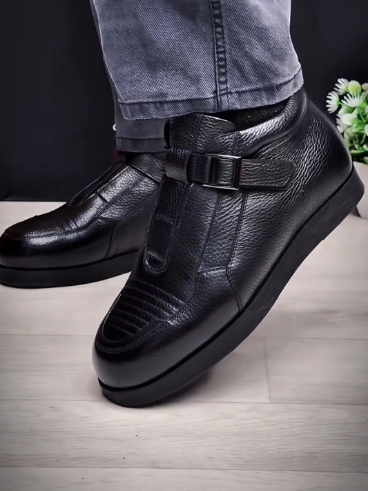 Buckle Edge Monk Strap Boots