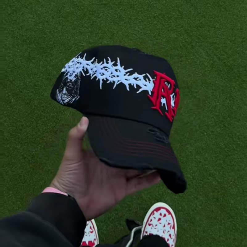 Fashion Distressed Embroidered Hat