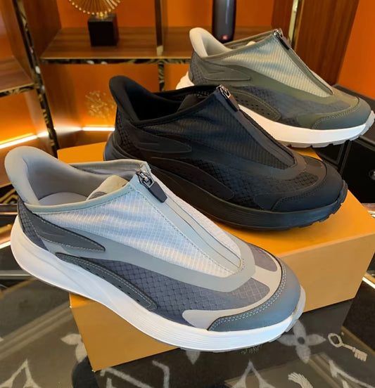 Men's New High-quality Mid Zipper Casual Sports Shoes