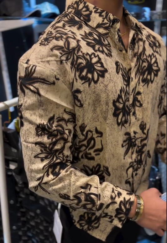 Men's Ink Tie Dye Floral Shirt