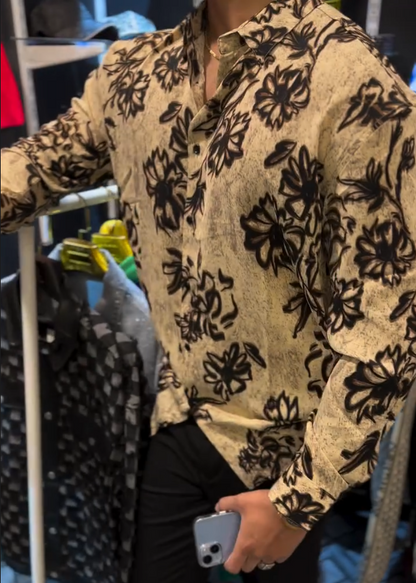 Men's Ink Tie Dye Floral Shirt