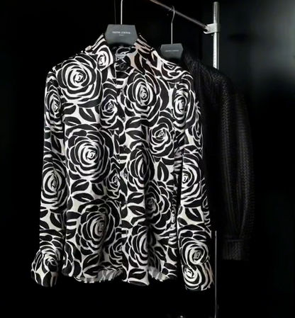 Men's New Rose Printed Shirt