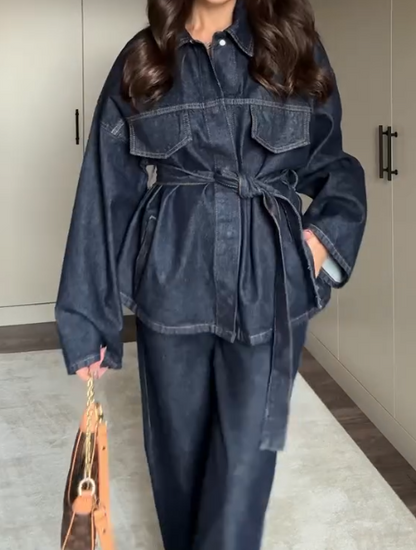 Women's New Denim Strap Set