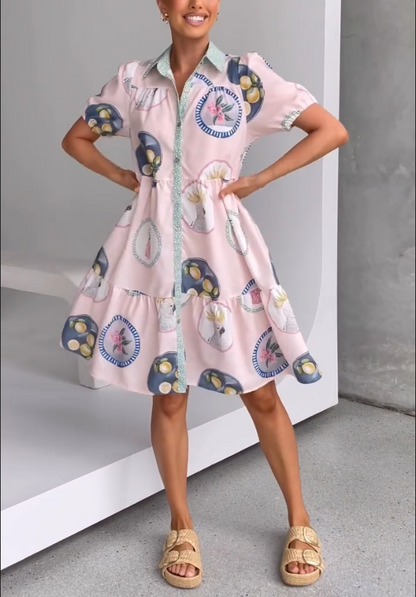 Women's New Fruit Plate Printed Dress