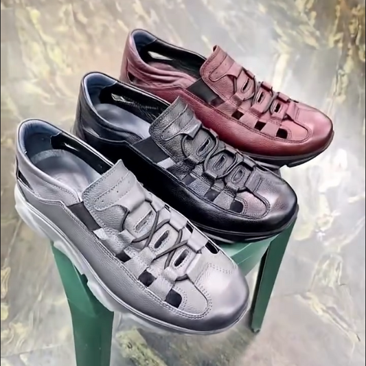 Men's New Breathable Casual Top Layer Cowhide Comfortable Shoes