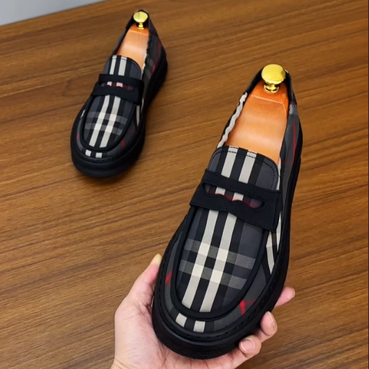 Men's Fashion Trend Short Sleeved Style Casual Leather Shoes