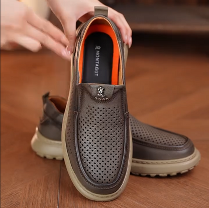 Men's Soft Cowhide Business Casual Bean Shoes