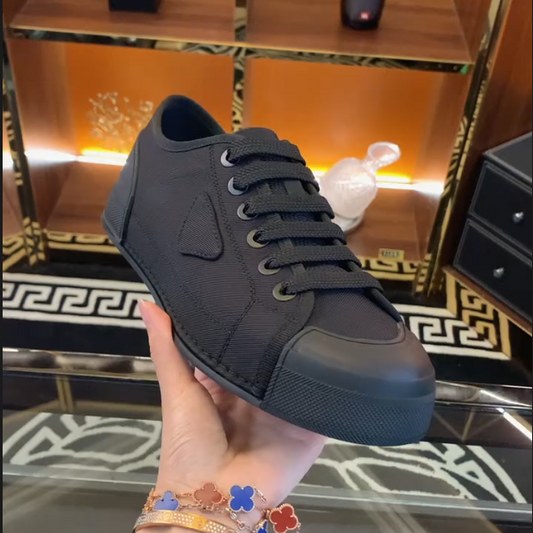 Men's New Triangle Logo Breathable Canvas Shoes