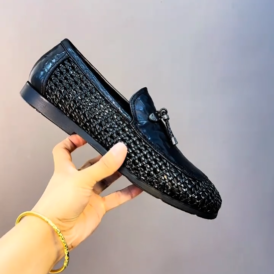 Men's New Tassel Leather Fishing Net Breathable Shoes