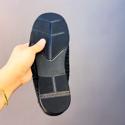 Men's New Tassel Leather Fishing Net Breathable Shoes