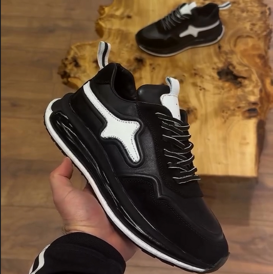 Men's New Soft Leather Shiny Sole Light Luxury Breathable Casual Shoes