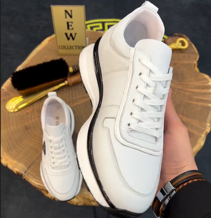 Men's New Shiny Sole Light Luxury Breathable Sports Shoes