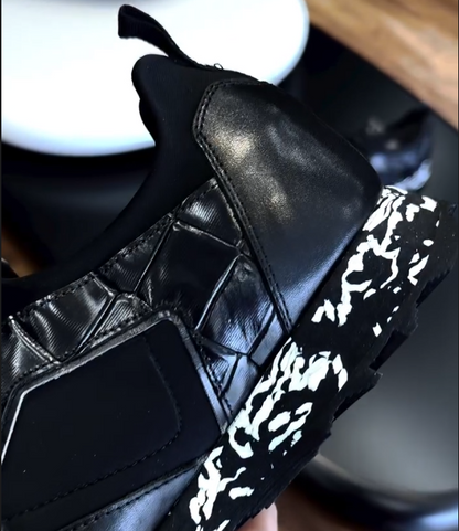 Men's New Crocodile Leather Patchwork Spotted Casual Leather Shoes