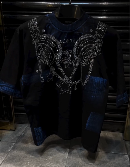 Men's Explosive Flashing Music Symbol Short Sleeved Shirt