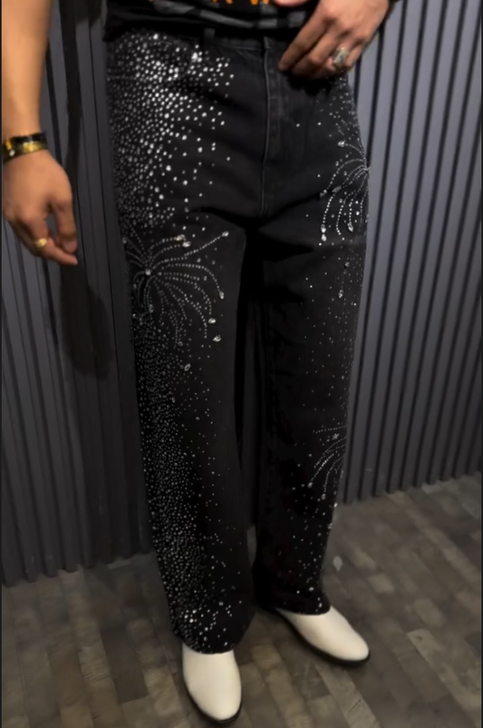Fireworks Burst And Flash Jeans