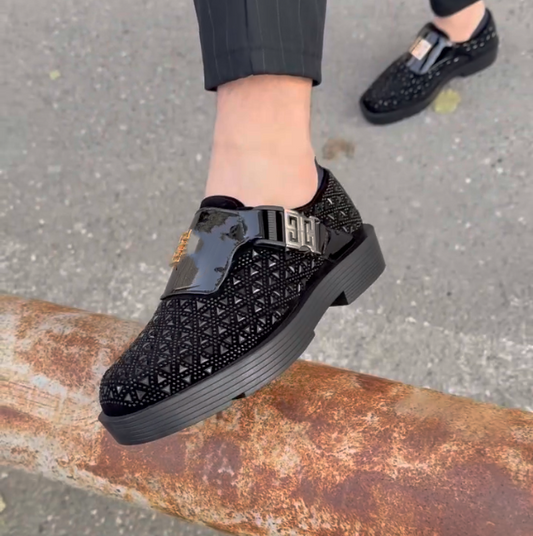 Diamond Studded One Foot Casual Shoes