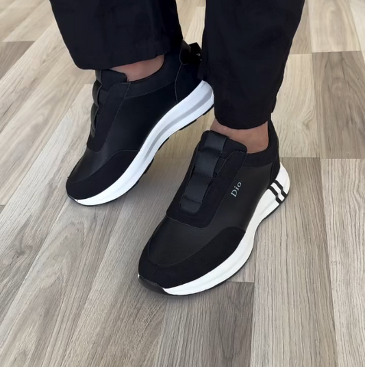 Splicing Leather Lightweight Casual Shoes