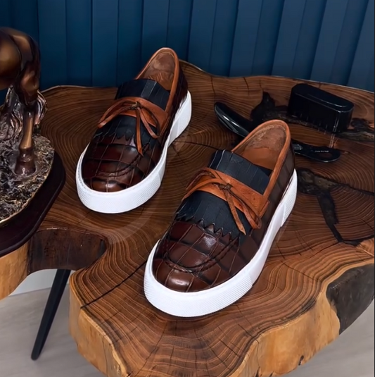 Crocodile Leather Yulefu Shoes