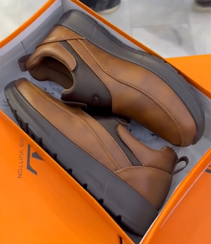 Step On High-end Leather Casual Shoes