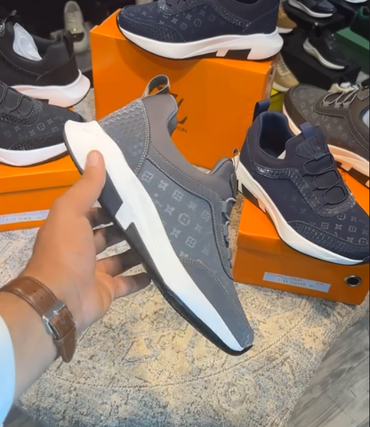 Leather Printed Lightweight Casual Shoes