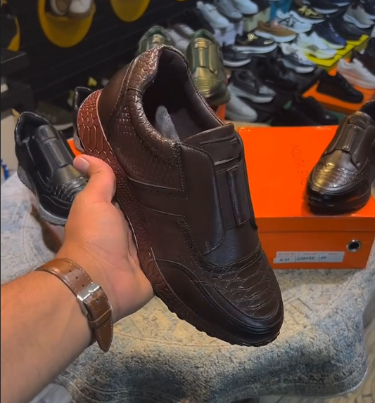 Premium Leather Lightweight Casual Shoes