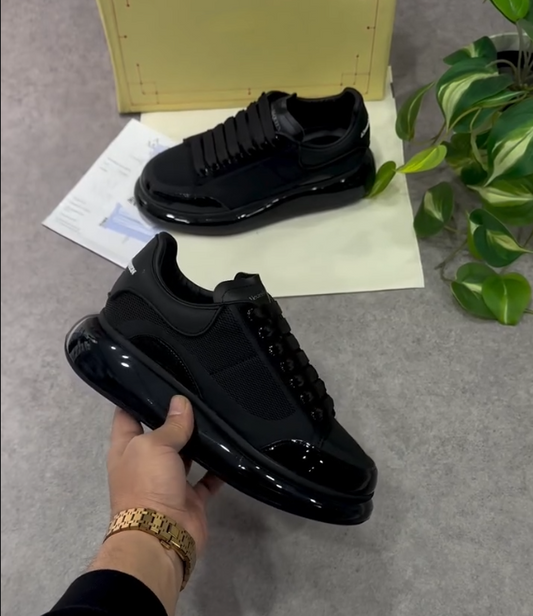 Thick Soled Patent Leather Casual Shoes
