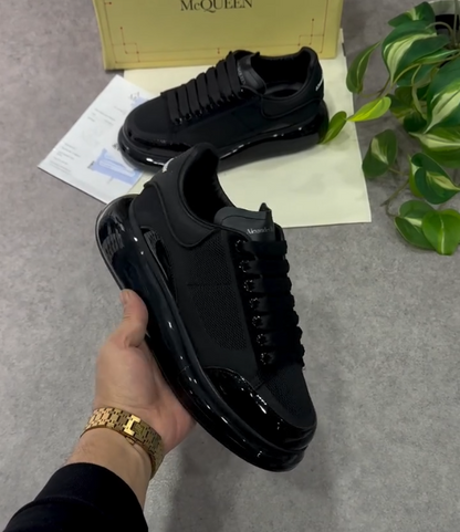 Thick Soled Patent Leather Casual Shoes