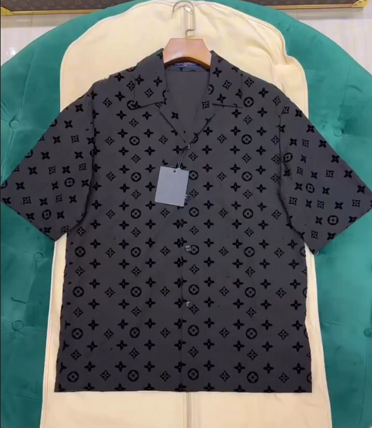 Luxury Printed Short Sleeved Shirt
