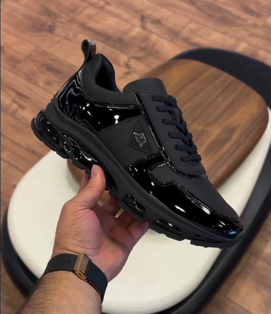 Advanced Luxury New Patent Leather Patchwork Breathable Casual Shoes