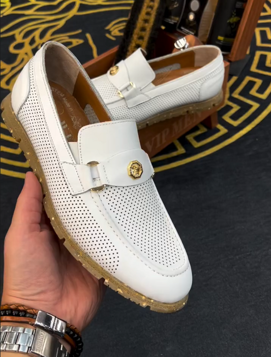 Leather Porous Breathable Casual Loafers