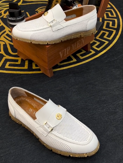 Leather Porous Breathable Casual Loafers