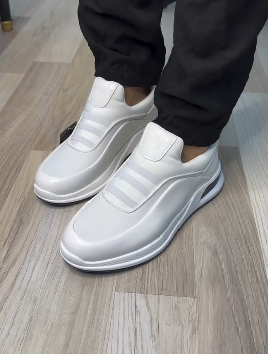 Luxury One Foot Patent Leather Casual Shoes