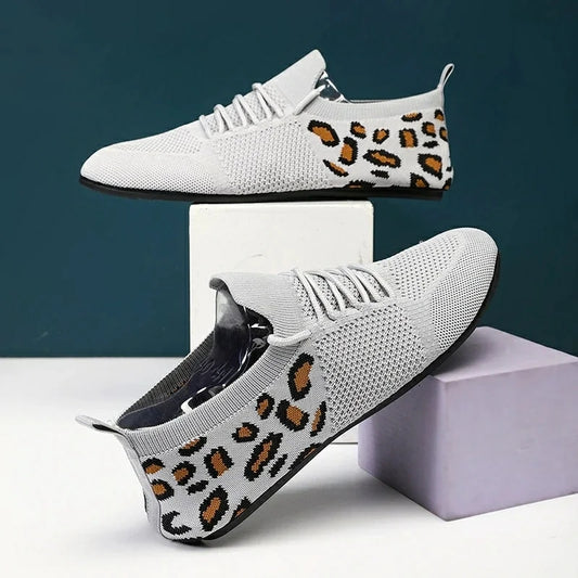 Men's New Leopard Print Sports And Casual Shoes