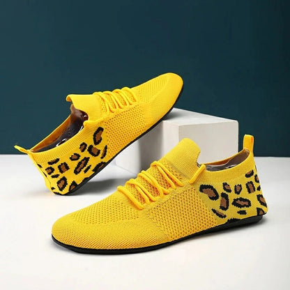 Men's New Leopard Print Sports And Casual Shoes