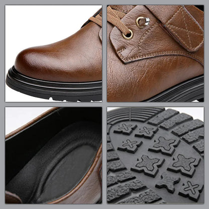 Men's Breathable Retro Leather Soft Sole Shoes