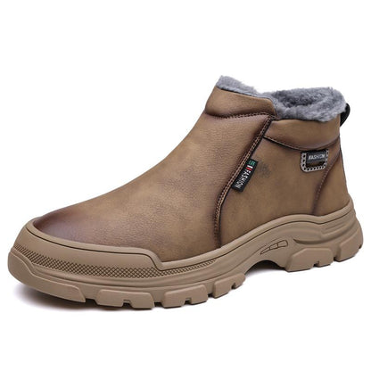 Men's Warm Thick Leather Warm Cotton Shoes