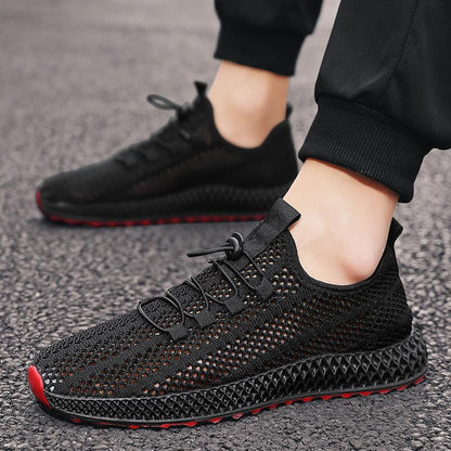 Hollow Out Men's Shoes Breathable And Thin Mesh Shoes In Summer