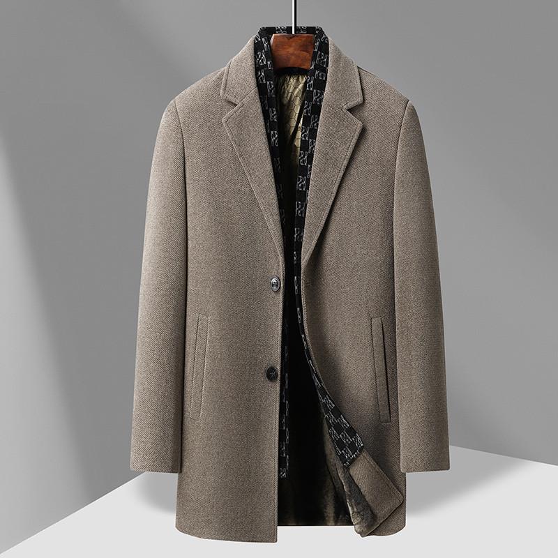 Men's Tweed Jacket with White Duck Down Lining